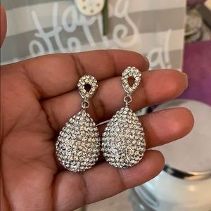 Silver drop earrings